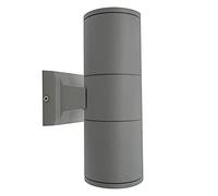Universo Applique a parete doppia emissione per esterno giardino ip55 lampada moderna gu10 grigio es01-g P3