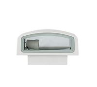 Universo - Applique da esterno lampada da parete in alluminio e vetro per giardino e terrazzo - IP44 attacco E27 max 60W dim. 12,5x22x9 cm (Bianco)