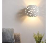 Universo Applique da interno bianca traforata lampada da parete in gesso design