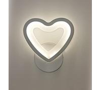 Universo Applique led da parete a muro illuminazione per interno a forma di cuore stile moderno lampada 6W (Luce naturale - 4000K)