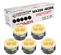 universo cartuccia® C13S050709 MX200 M200 5 x Toner compatibile con Epson WorkForce BL-AL-M200 serie, WorkForce AL-MX200 serie, WorkForce AL-M200DN (5 TONER)