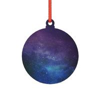 Universo con stelle e galassia, ornamento trasparente per albero di Natale, moderna alternativa acrilica all'arredamento per le vacanze