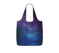 Universo con stelle Galaxy Interstellar Print borse riutilizzabili per la | Borsa della spesa pieghevole con tracolla della maniglia, borsa di totalizzatore lavabile, con uno zaino con coulisse