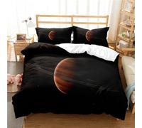 Universo Copripiumino Una Piazza E Mezza Federa Con Due 50X75Cm Con Cerniera Copripiumini Matrimoniale 200X200 Pianeta Copripiumini Prevenire L'Allergia Stampa 3D Fibra Superfine