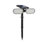 UNIVERSO FARETTO DOPPIO A LED DA GIARDINO SNODABILE RICARICABILE 16W CON PANNELLO SOLARE CON PICCHETTO IP65 (BIANCO CALDO)