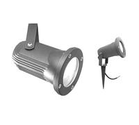 UNIVERSO FARETTO PORTALAMPADA ORIENTABILE CON PICCHETTO DA GIARDINO PER LAMPADINE GU10 IP65 - GRIGIO