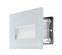 Universo Faretto segnapassi da esterno lampada da muro IP65 LED 3W ad incasso per scatola cassetta 503 scale giardino viale gradini nero bianco o grigio (4W - Bianco - Luce fredda 6500K)