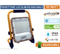 FARO LED SLIM SMD 50W RICARICABILE E PORTATILE MANIGLIA ERGONOMICA IP65 UNIVERSO [EEK: A+]