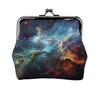 Universo Galaxy Space Piccolo portamonete per donne, Kiss-Lock portafoglio in pelle carino portamonete mini portamonete portamonete borsa cambiamento portachiavi