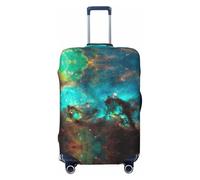 Universo Galaxy Space Print Universal valigia copertura elastica lavabile viaggio bagagli copertura con doppia faccia, Nero , L