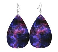 Universo Galaxy Star Space Orecchini a goccia in pelle alla moda leggeri bohémien set di gioielli regalo per donne e ragazze