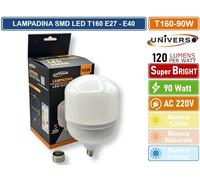 UNIVERSO LAMPADINA SMD LED E27 + ADATTATORE E40 90W TUBOLARE T160 10.8000 LUMEN [EEK: E]