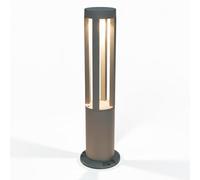 UNIVERSO Lampione Moderno IP65 LED 12W Resa 120W Interruttore Luce CCT 3000K, 4000K, 6500K, Illuminazione Viale, Giardino, Percorso, Lampioncino in Alluminio Pressofuso, H. 60cm 230V (Colore Grigio)