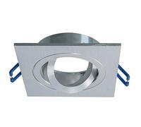 UNIVERSO Porta faretto orientabile silver argento quadrato incasso soffitto 8cm LED GU10