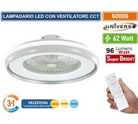 UNIVERSO VENTILATORE DA SOFFITTO 19W CON LAMPADA LED 62W 3IN1 CHANGING COLORE. [EEK: E]