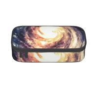 Universo Via Lattea Galaxy Stampa Elegante Grande Capacità Astuccio Spazioso Studio Penna Pouch Forniture Scuola Viaggio, Nero , Taglia unica