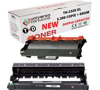 UniversoCartuccia® TN 2320 XL+ DR2300 toner e Drum compatibile con BROTHER MFCL2700DW / MFCL2700DN / MFCL2720DW / MFCL2740DW / DCPL2500D / HLL2300D / HLL2340DW / HLL2365DW/HLL2370DN (DRUM+TONER)