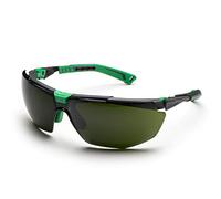 Univet |5X1 Welding 5, Occhiali Protettivi da Lavoro, per Saldatura, Comfort Elevato, Lenti da Saldatura (EN166, EN169, EN175), Antigraffio e Avvolgenti per Massima Copertura. Grigio Scuro/Verde.
