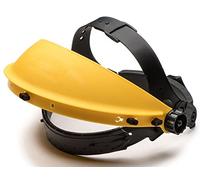UNIVET | 605 Yellow Head-gear, Supporto Visiera Protettiva, Tecnologia Sovraocchiale, Protezione Ottimale per Numerose Situazioni Lavorative (EN166), Montatura Giallo