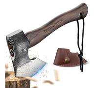 Univinlions Ascia da Esterno Professionale 27 cm - Spaccalegna Forgiata a Mano 800g - Sopravvivenza, Bushcraft, Boscaglia Con Fodero - Campeggio Regalo Per Uomini