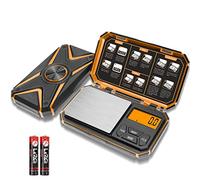 UNIWEIGH Bilancia di Precisione 1000g/0,1g, Digitale Bilancia Tascabile | Mini Portatile Bilance per Gioielli, Bilancia Grammi, per Cucina, Alimenti, Caffè, Farmaci,Tè, Medicina -arancione