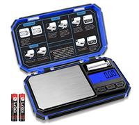 UNIWEIGH Bilancia di Precisione 200g/0,01g, Digitale Bilancia Tascabile, Mini Portatile Bilance per Gioielli, Bilancia Grammi, per Cucina, Alimenti, Caffè, Farmaci,Tè, Medicina (batteria inclusa)-blu
