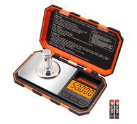 UNIWEIGH Bilancia digitale per milligrammi 50g/ 0,001g, Bilancia portatile con display LCD, Tara, Bilancia digitale per gioielli, Bilancia per microgrammi per polvere, oro, pietre preziose, Ricarica