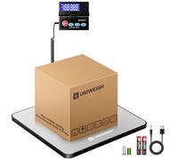 UNIWEIGH Bilancia postale per spedizioni, 199,6 kg, bilancia commerciale per pacchi, affrancatura, bagagli, piccole imprese, posta, magazzino, casa, batteria e cavo di ricarica inclusi
