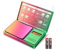 UNIWEIGH Digital Pocket Scale 300g/0.01g(10.58 oz x 0.001 oz),Rainbow Mini Scale for Food Ounces and Grams,Iridescent Plating Small Jewelry Gram Scale, Tare for Jewelry, Medicine, Coffee,Herbs,Coins …