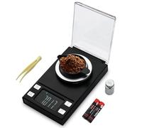 UNIWEIGH Milligrammo Scala 50g/0.001g, precisione Mini Carat Gram Scala per la medicina polvere,gioielli,gemma,ricarica,laboratorio,bilancia tascabile con peso Cal,tara,display LCD, polvere Scoop