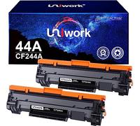 Uniwork 44A (Con chip) Cartucce Toner Compatibili per HP 44A CF244A per Laserjet Pro M15a M15w MFP M28a M28w (Nero, 2-Pack)