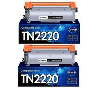 Uniwork Compatibili Cartucce Toner per Brother TN2220 TN2010 per MFC-7360N 7460DN per DCP-7065DN 7060D per HL-2130 2220 2240 2230 per FAX-2840 2845 (Nero, 2-Pack)