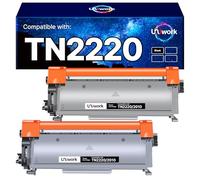 Uniwork Compatibili Cartucce Toner Sostituzione per Brother TN2220 TN2010 per MFC-7360N 7460DN DCP-7065DN 7060D HL-2130 2220 2240 2230 (Nero, 2-Pack)