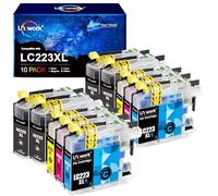 Uniwork LC223XL Compatibili Cartucce d'inchiostro Sostituzione per Brother LC223 per MFC J5320DW J4420DW J4620DW J4625DW J480DW J5620DW J5625DW DCP J4120DW J562DW (Nero Ciano Magenta Giallo, 10-Pack)