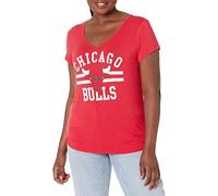 UNK da Donna S/S co-ed NBA Relaxed Fit Manica Corta, Collo a V Top, Donna, Co-Ed Top, Red