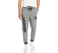 Unk NBA Ultra Game VFM3377F NBA - Pantaloni da Jogging da Uomo, in Pile a Costine, a Righe, Colore: Nero Marled, XL