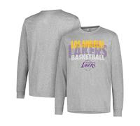 UNK Supreme NBA l/s Tee, Uomo, GLM1861F-LL-2XLarge, Heather Gray, XXL