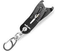 UNKENBO Portachiavi con strumento di ricerca delle dimensioni dei bulloni, bulloni e dadi SAE da 5/16 a 1" e metrico da 8 a 25 mm, chiave e bussola, elementi di fissaggio per dadi e bulloni, strumento