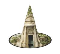 Unkhtt Antico edificio con ramo di ulivo romano e stampa greca adulti cappello festivo carnevale festa cosplay costume comodo berretto per copricapo