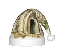 Unkhtt Antico edificio con ramo d'ulivo romano e stampa greca per bambini cappello di Natale invernale festa di Natale copricapo Natale Capodanno festività celebrazioni