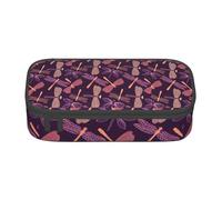 Unkhtt Astuccio con libellula viola, 20,3 x 5,1 x 9,4 cm, astuccio per scuola, ufficio, viaggio, Nero , Taglia unica