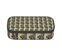 Unkhtt Astuccio con stampa bouquet di narcisi 1 astuccio per studenti 8,3 x 2 x 9,4 cm, astuccio per scuola, ufficio, viaggio, Nero , Taglia unica