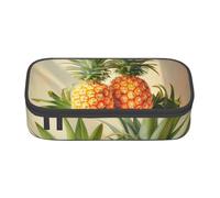 Unkhtt Astuccio con stampa di ananas e pittura per studenti, 20,3 x 5,1 x 9,4 cm, astuccio per scuola, ufficio, viaggio, Nero , Taglia unica