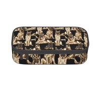 Unkhtt Astuccio con stampa di cane pastore tedesco, 20 x 5 x 9,4 cm, astuccio per scuola, ufficio, viaggio, Nero , Taglia unica