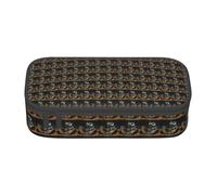 Unkhtt Astuccio con stampa di cappello americano West Rodeo per studenti, 20 x 5 x 9,4 cm, astuccio per scuola, ufficio, viaggio, Nero , Taglia unica