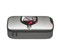 Unkhtt Astuccio per matite con stampa di calici da vino, 20,3 x 5,1 x 9,4 cm, astuccio per scuola, ufficio, viaggio, Nero , Taglia unica