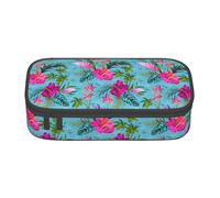 Unkhtt Astuccio per matite con stampa Hello Hawaii, 20,3 x 5,1 x 9,4 cm, astuccio per scuola, ufficio, viaggio, Nero , Taglia unica