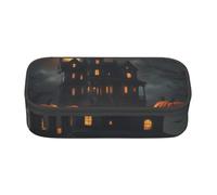 Unkhtt Astuccio per matite con stampa horror di Halloween, 20,3 x 5,1 x 9,4 cm, astuccio per scuola, ufficio, viaggio, Nero , Taglia unica