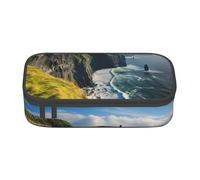 Unkhtt Astuccio per studenti con stampa di Clare The Cliffs in Irlanda Outdoors 20 x 5 x 9,4 cm, astuccio per scuola, ufficio, viaggio, Nero , Taglia unica