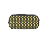 Unkhtt Astuccio trasparente con stampa ananas, per bambini, studenti, ragazzi e ragazze, organizer per cancelleria